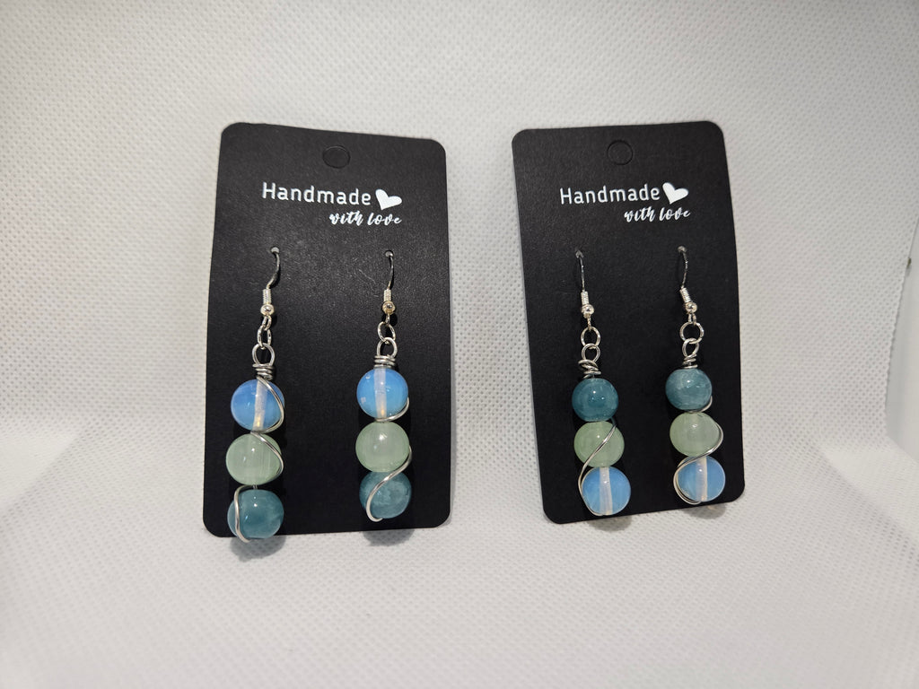Crystal Wire Wrapped Earrings