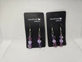 Purple Wire Wrapped Earrings